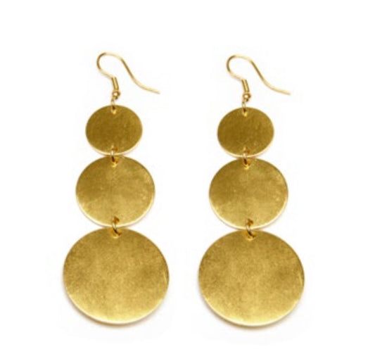 VESTOPAZZO Pendientes CON TRES CÍRCULOS DD16100s