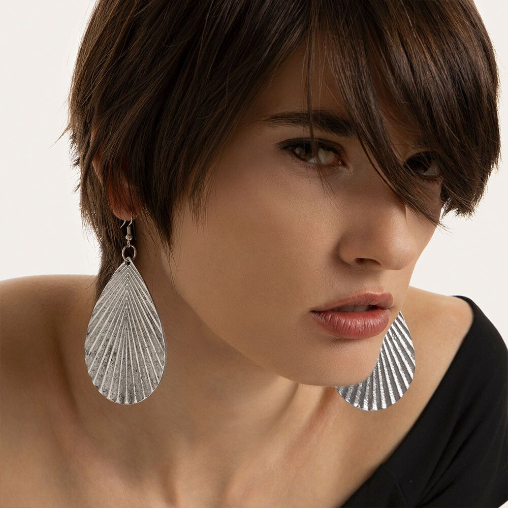 VESTOPAZZO PENDIENTES OVALADOS HOJA