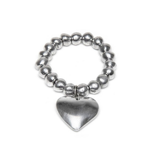 VESTOPAZZO PULSERA ELÁSTICA CON DIJE CORAZÓN AL01149