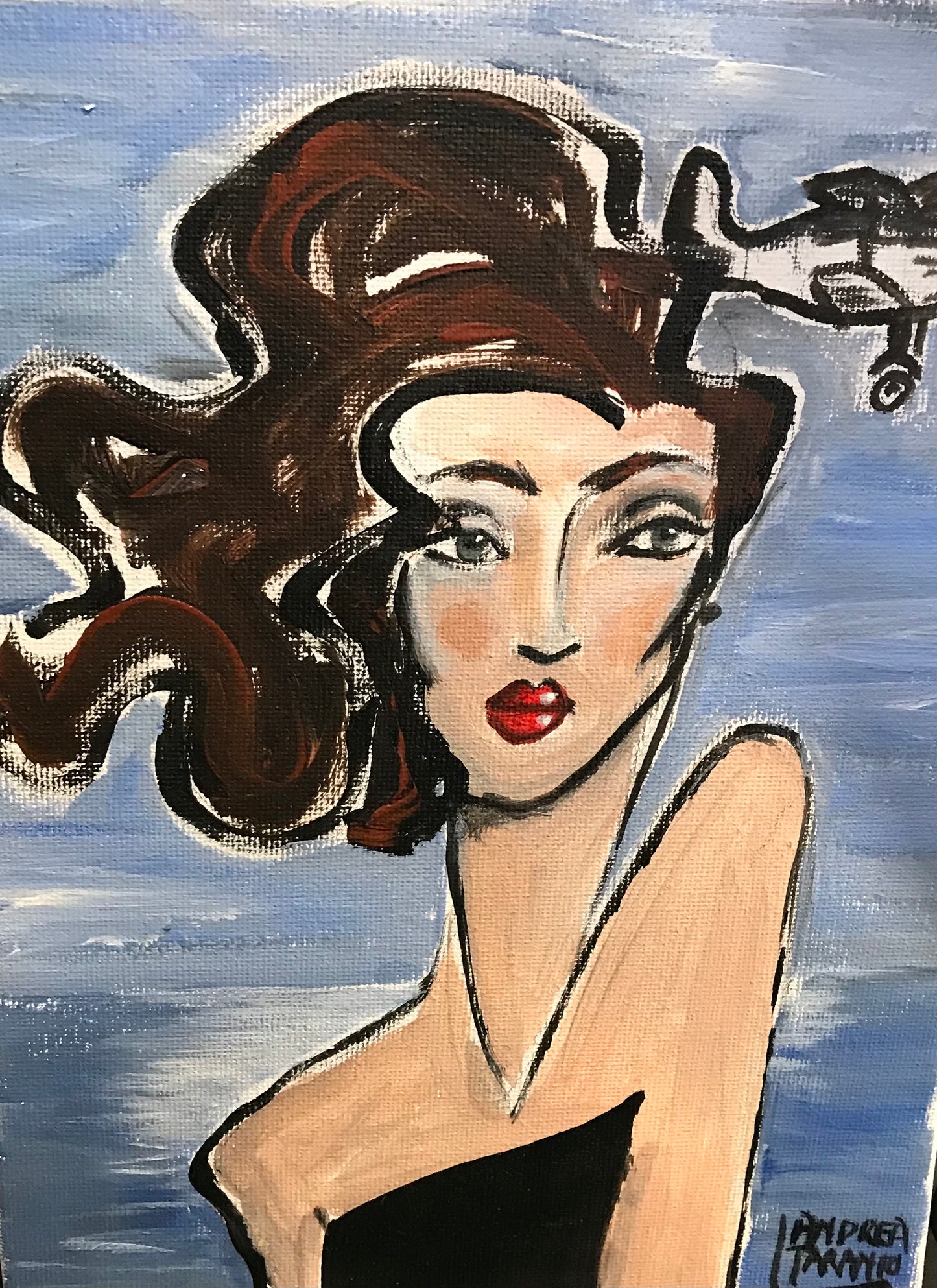 ANDREA TARANTO Arte- Retrato Mujer- 0,24 x 0,18 cm