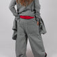 BLACK LABEL PANTALONES ANCHOS A CUADROS 344 01 30