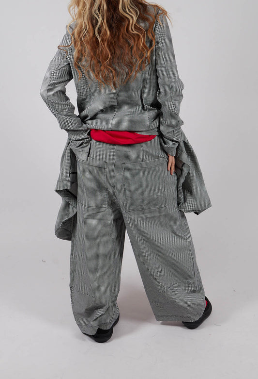 BLACK LABEL PANTALONES ANCHOS A CUADROS 344 01 30
