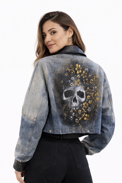 ANDREA TARANTO CHAQUETA DENIM PINTADA A MANO