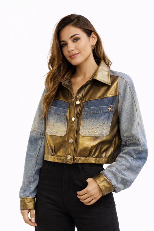 ANDREA TARANTO CHAQUETA DENIM COMBINADA