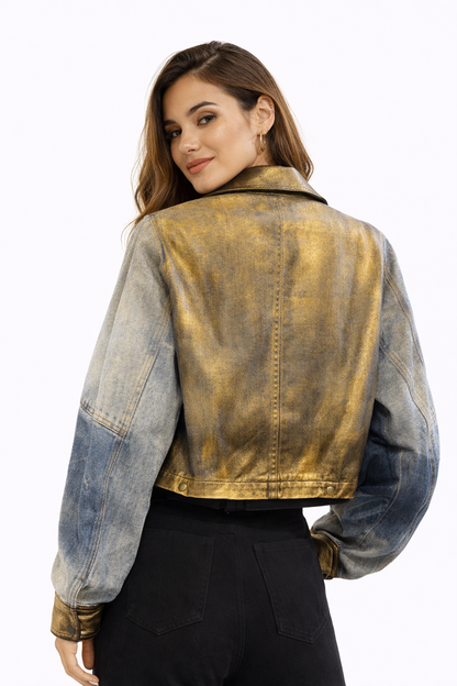 ANDREA TARANTO CHAQUETA DENIM COMBINADA