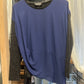 TXELL MIRAS Top azul combinado FW1920 T02A