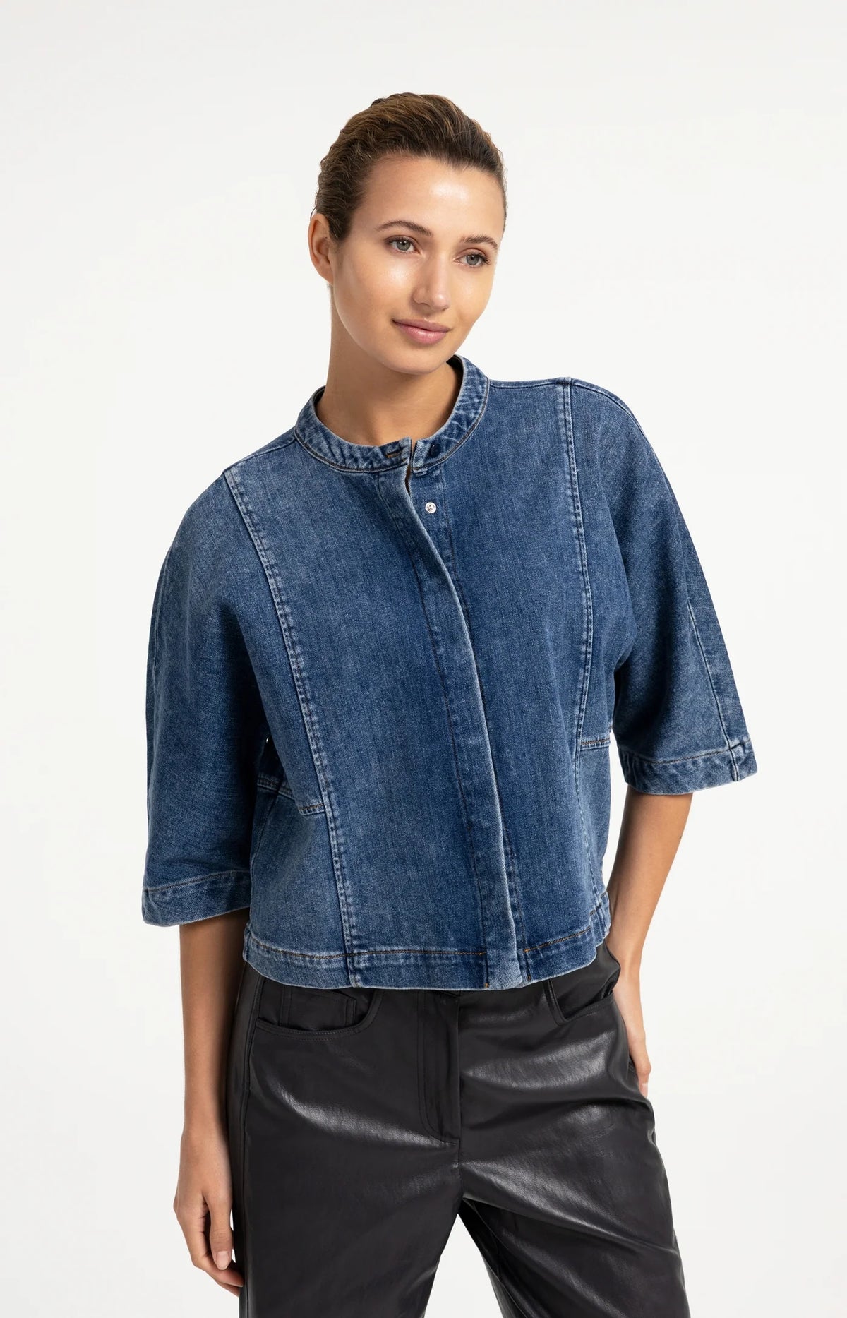 YAYA CAMISA DENIM PESADO MANGAS 3/4 01 201249