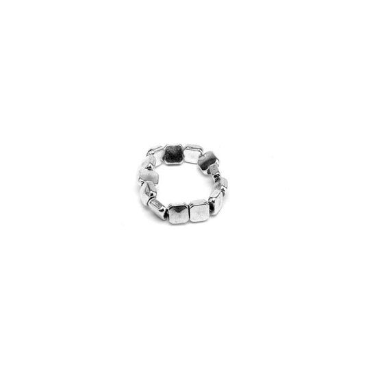 VESTOPAZZO ANILLO CON CUADRADOS PLANOS ELASTICO LO81017