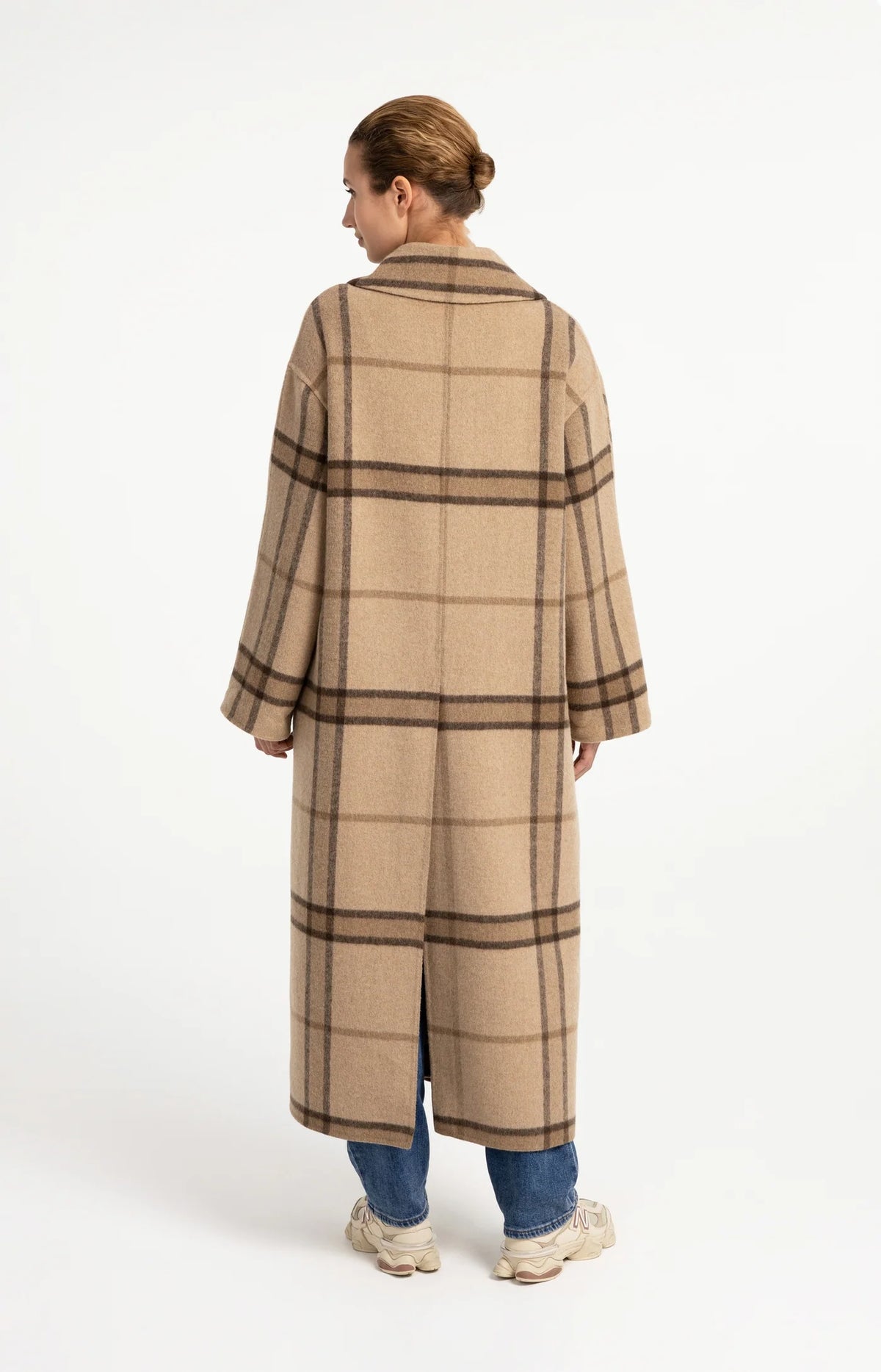 YAYA ABRIGO LARGO OVERSIZE DE CUADROS 02 011027