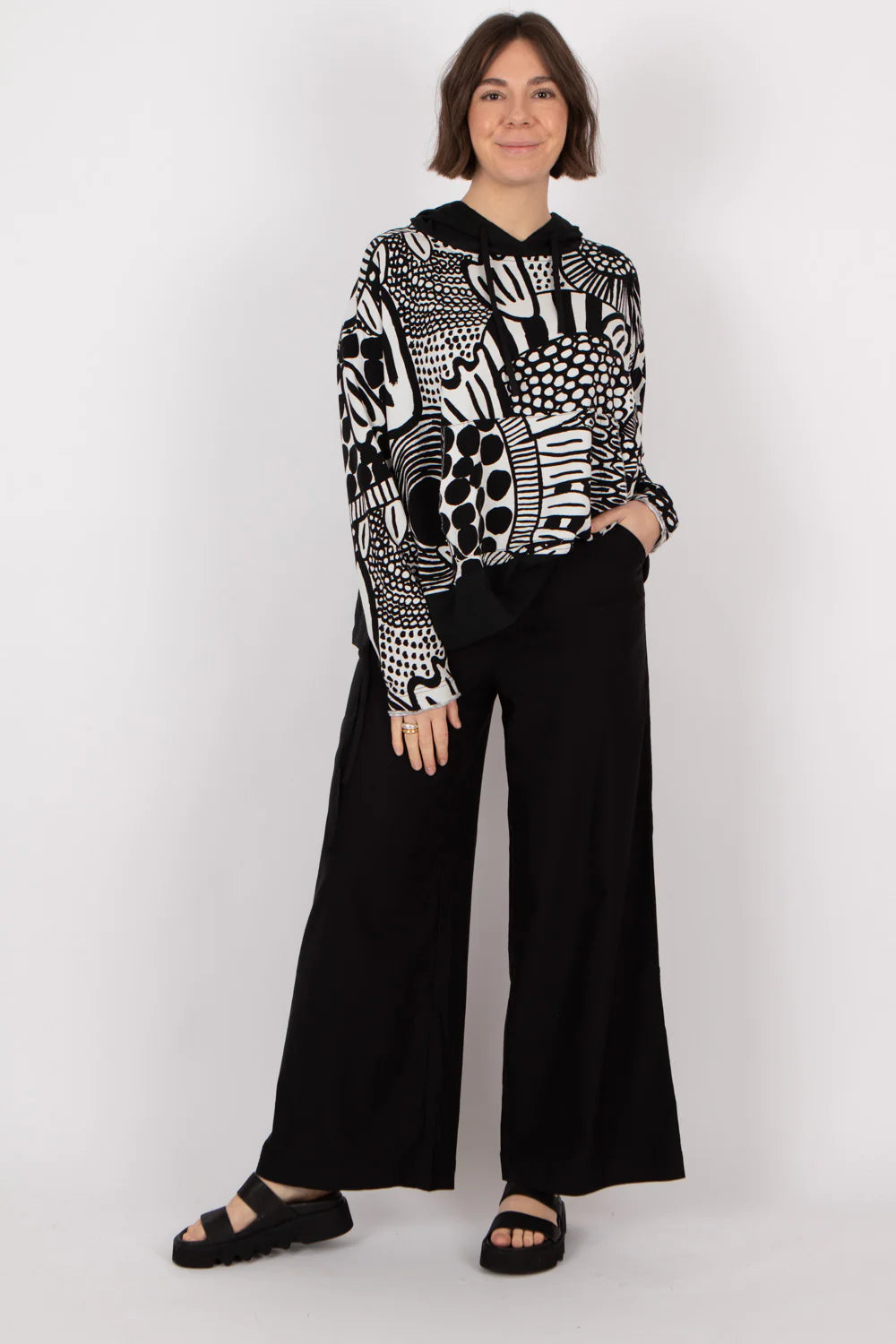 BLACK LABEL PANTALÓN WIDE LEG 126 328 01 02