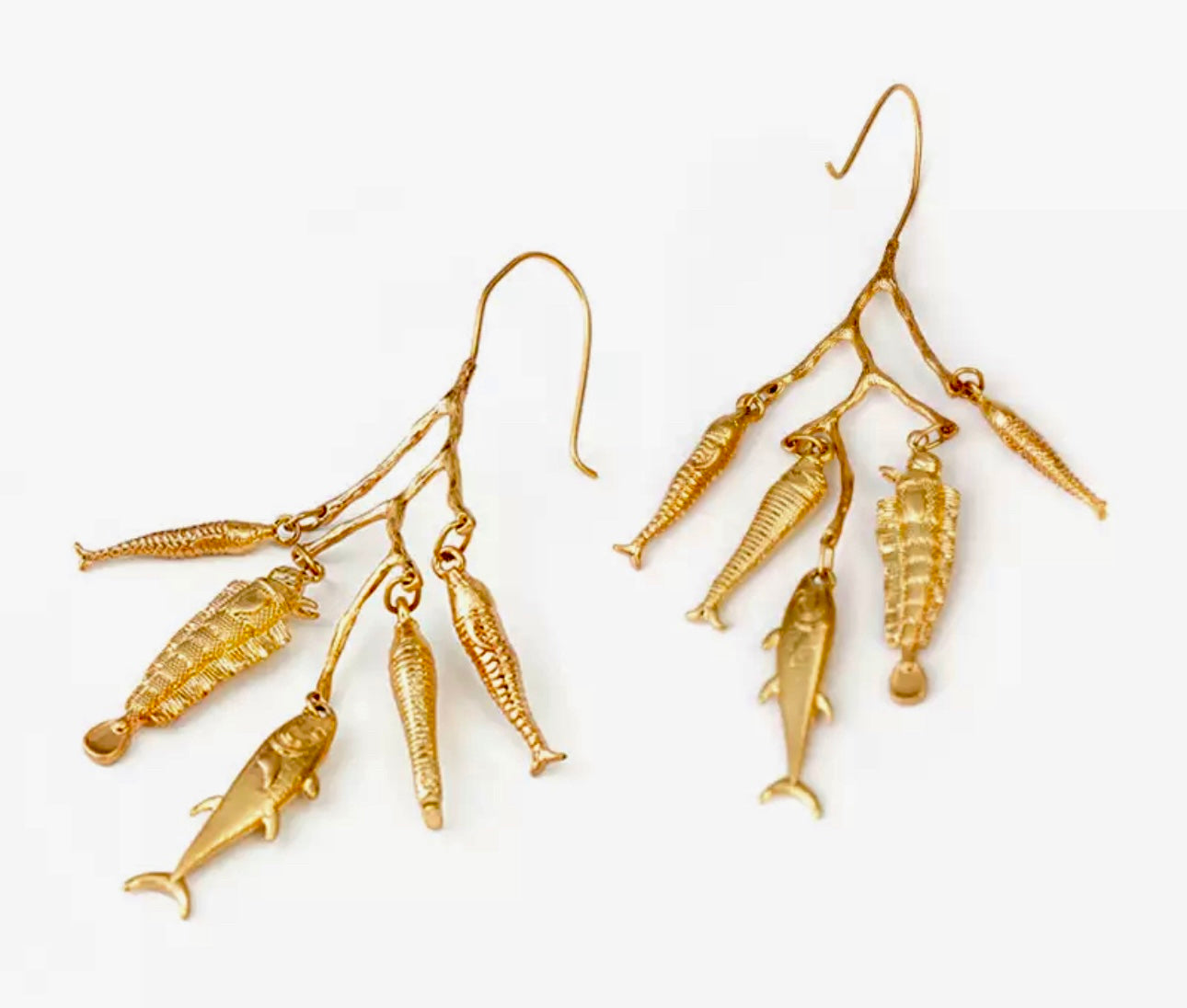 Pendientes peces dorado