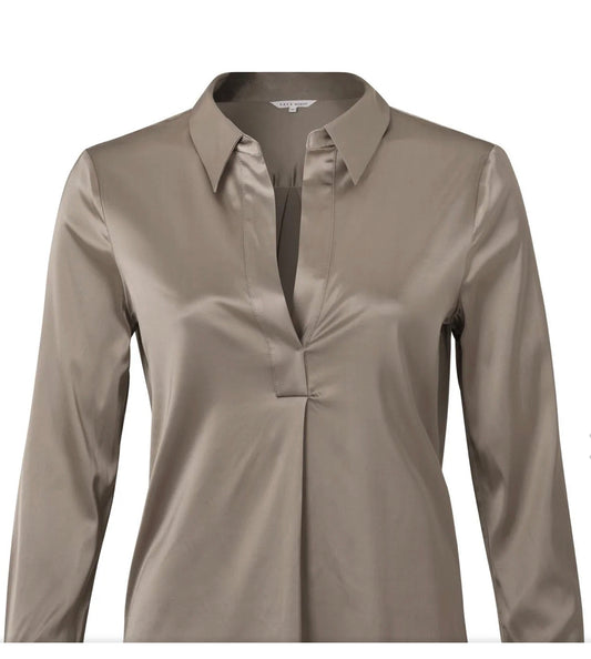 Camisa-satin- brown