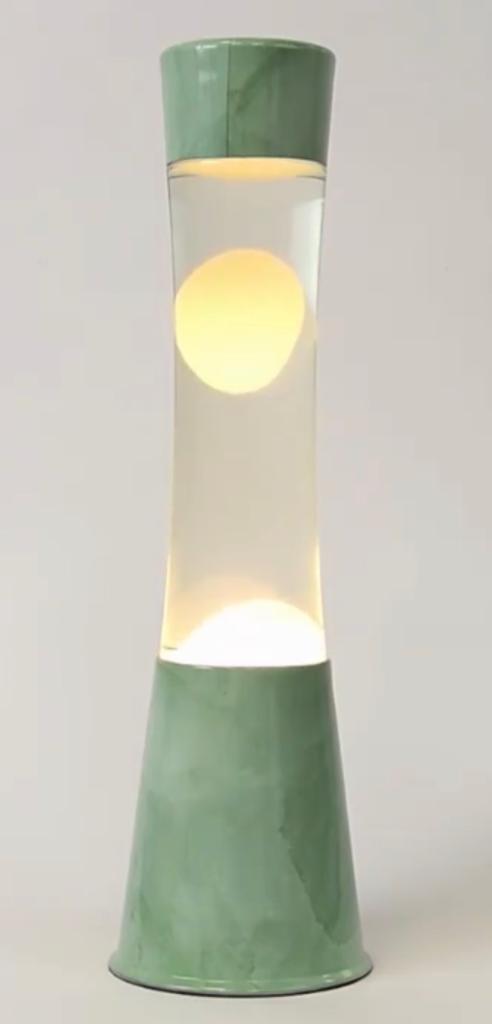 Lámpara de Jade con lava blanca